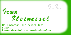 irma kleineisel business card